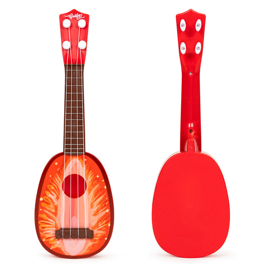 Ukuleles ģitāra bērniem, četras stīgas, zemene 