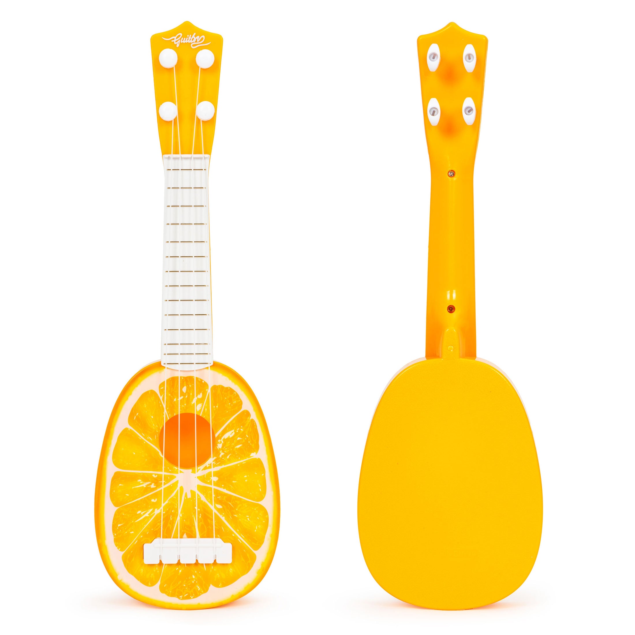 Ukuleles ģitāra bērniem, četras stīgas, oranža 