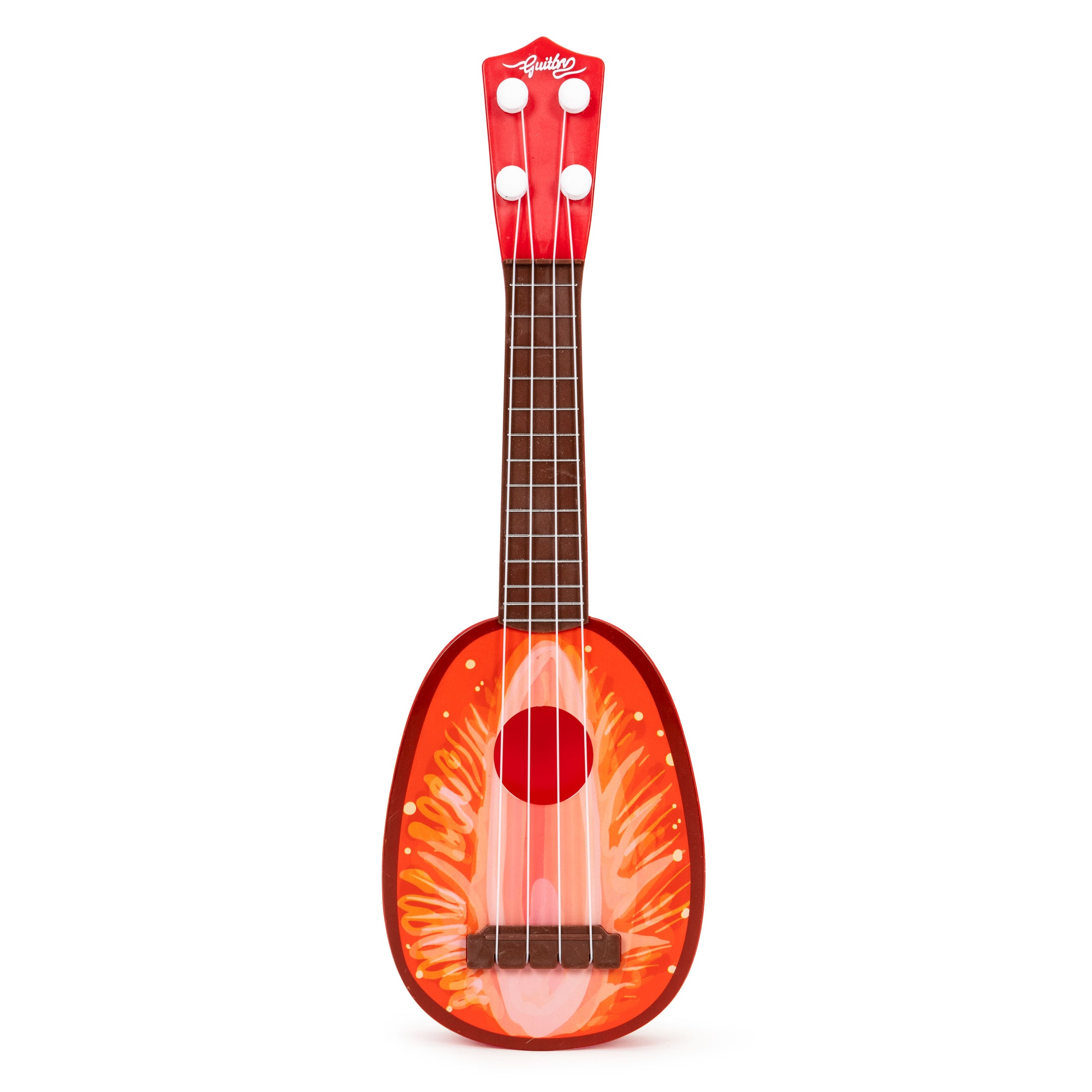 Ukuleles ģitāra bērniem, četras stīgas, zemene 