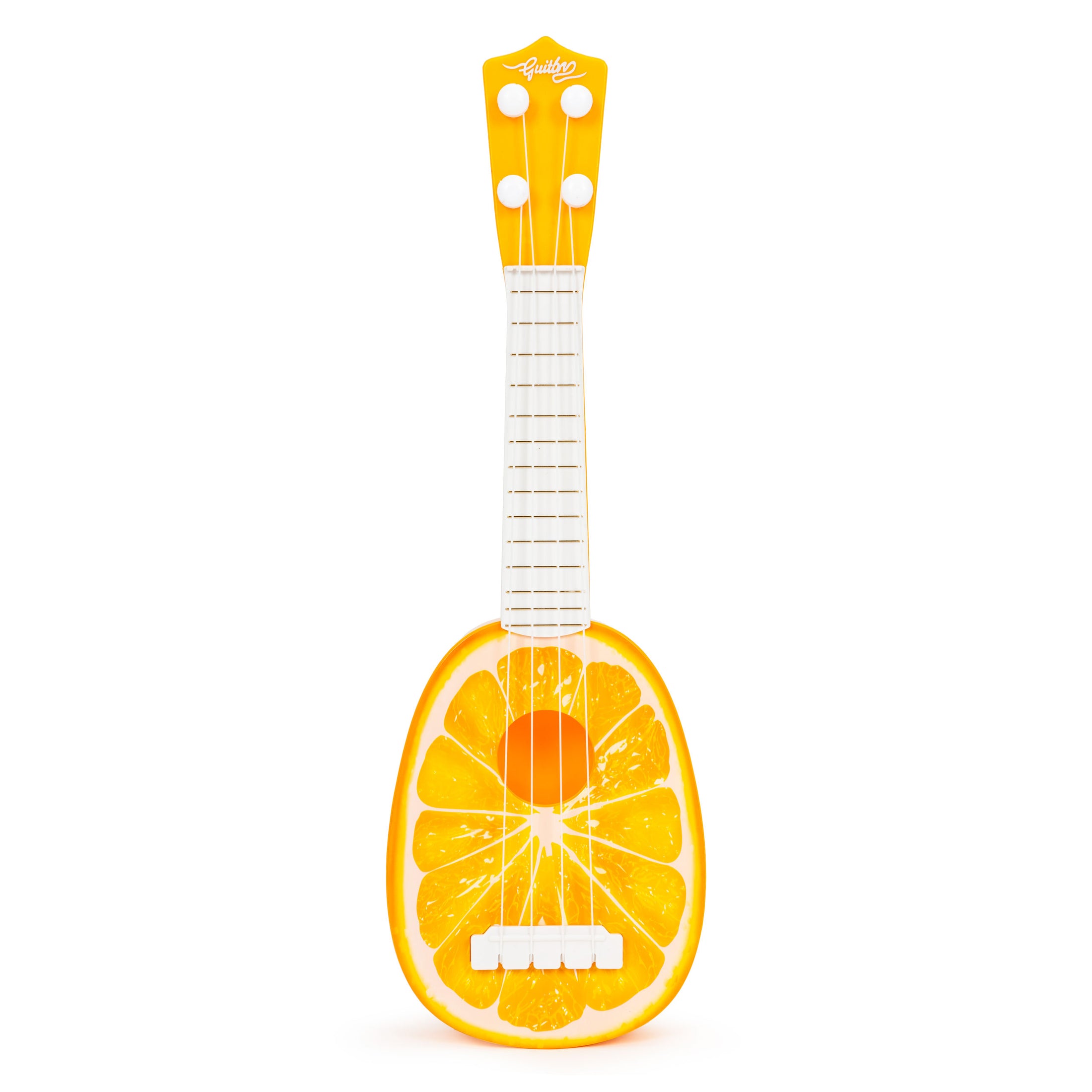 Ukuleles ģitāra bērniem, četras stīgas, oranža 