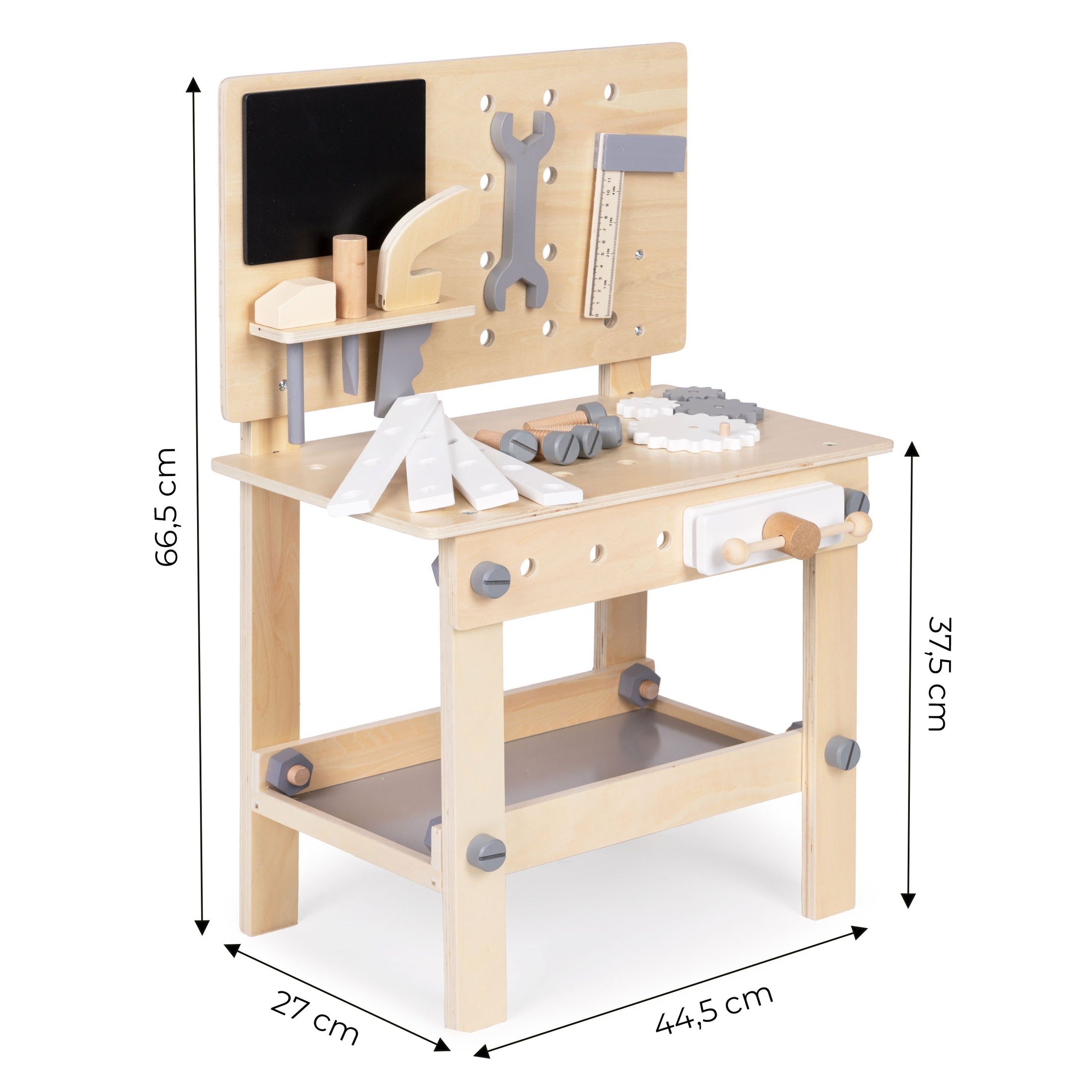 Koka darbnīca bērniem instrumentu galds ECOTOYS 