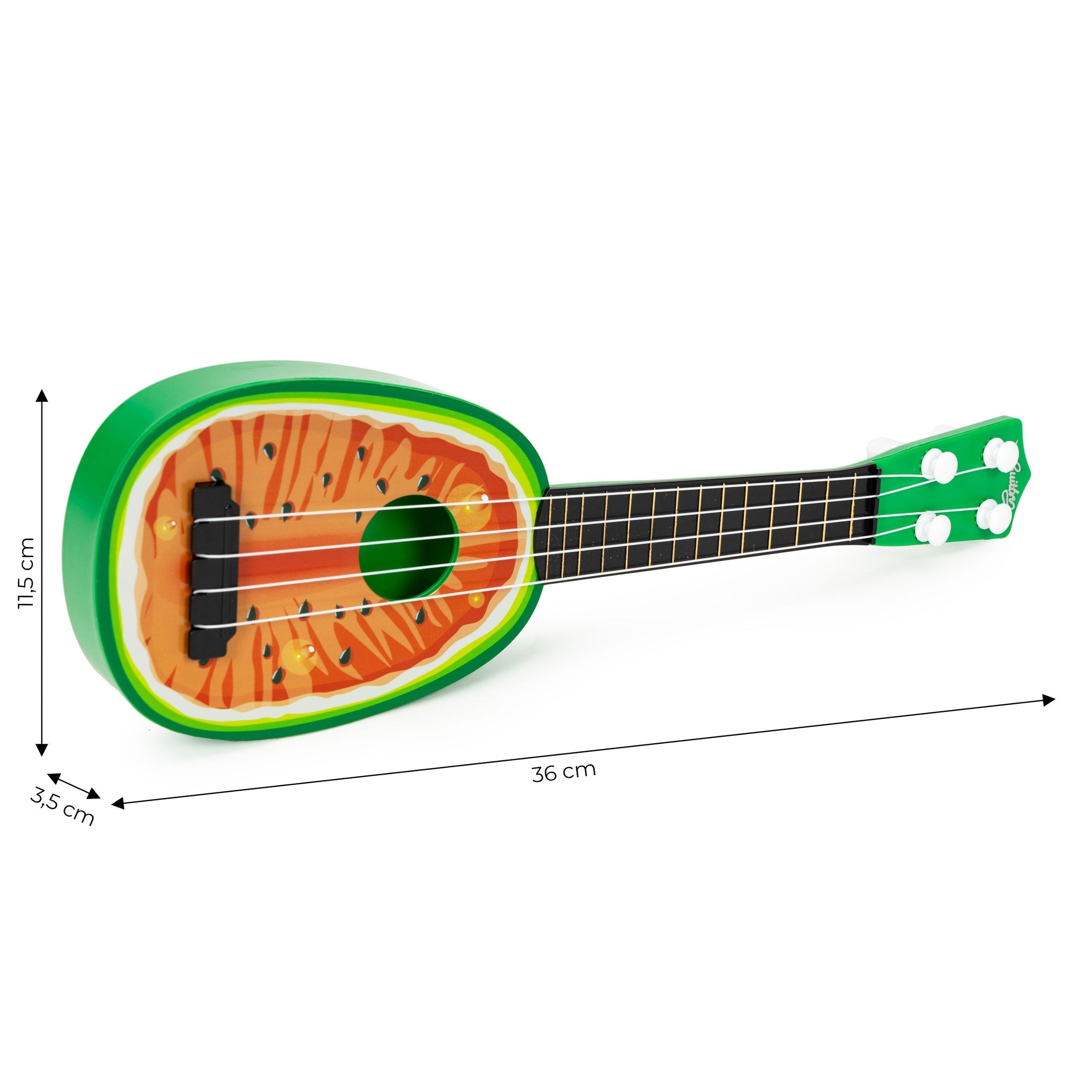 Ukuleles ģitāra bērniem, četras stīgas, arbūzs 