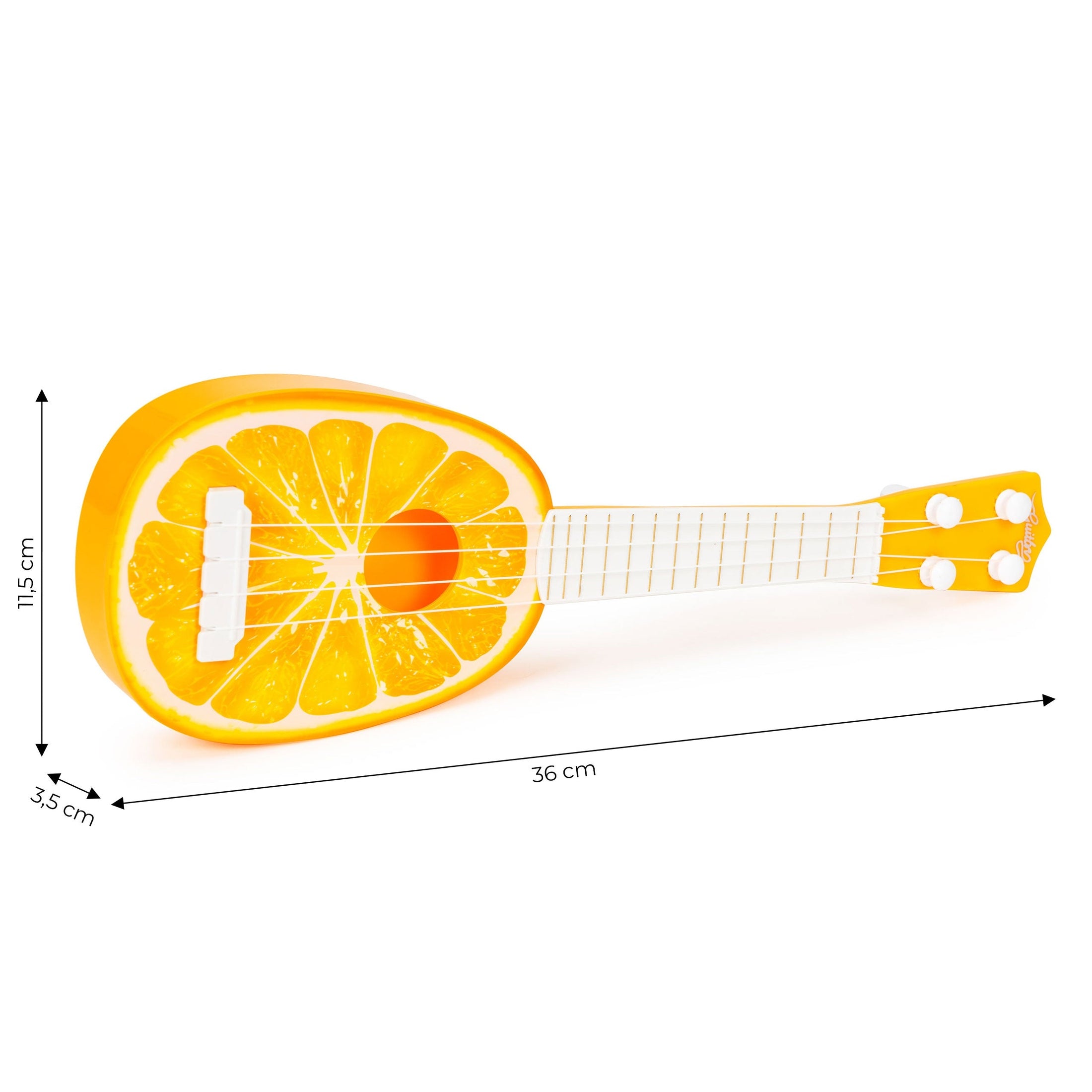 Ukuleles ģitāra bērniem, četras stīgas, oranža 